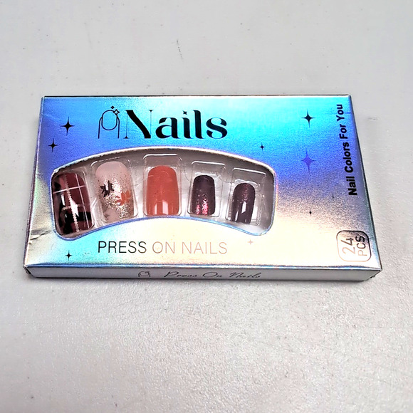 Stick Press On False Nails Lot Of 6 Red Pink Blue White Do It Yourself #3 READ - Picture 2 of 13